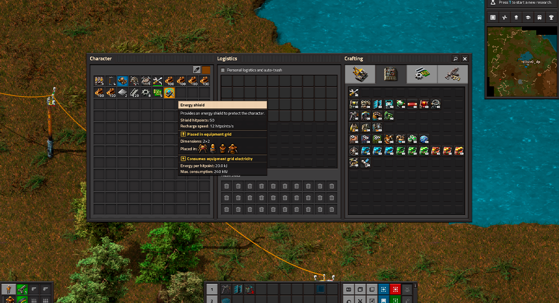Factorio energy shields