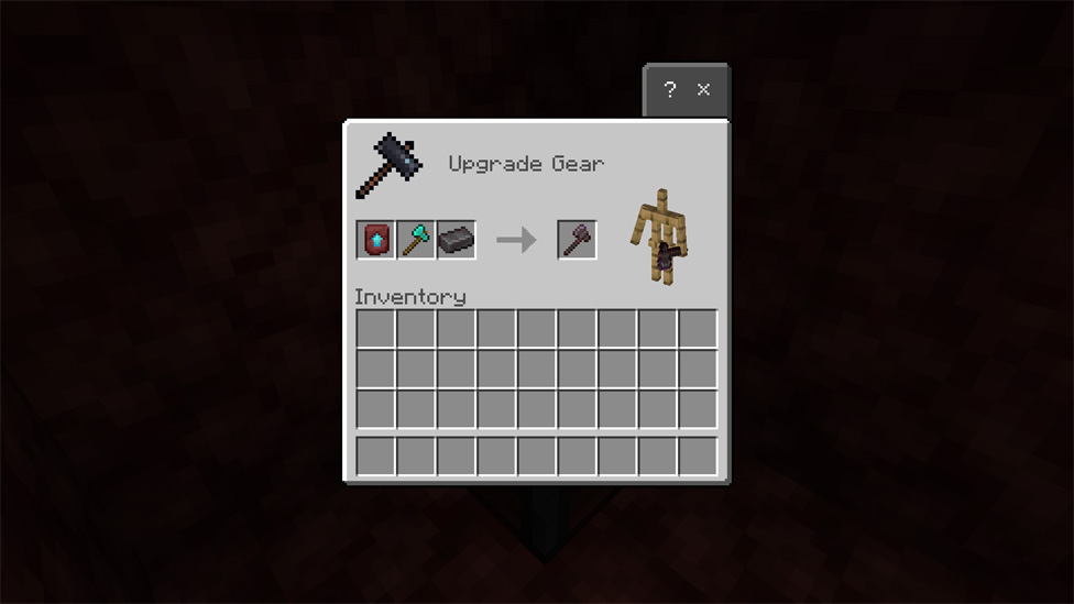 Crafting Netherite Axe