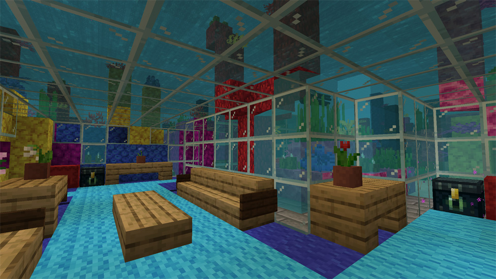 Underwater House in a Coral Reef