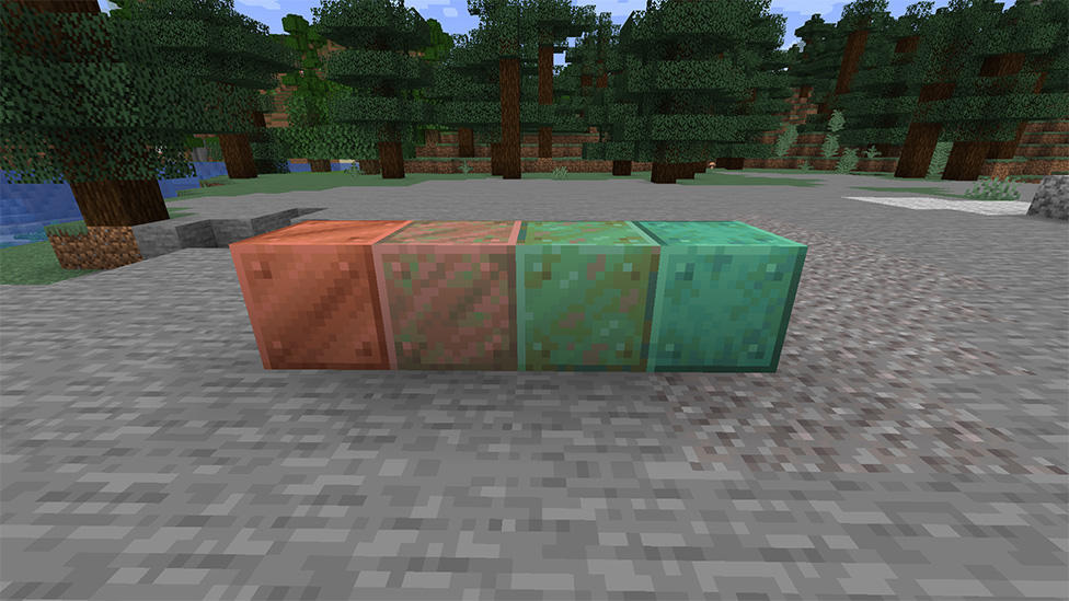 “Normal”, “Exposed”, “Weathered”, and “Oxidized” Copper