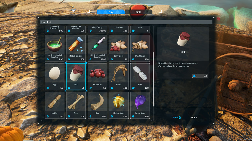 Milk at the Merchant's store