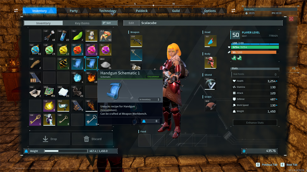 Schematics in Inventory