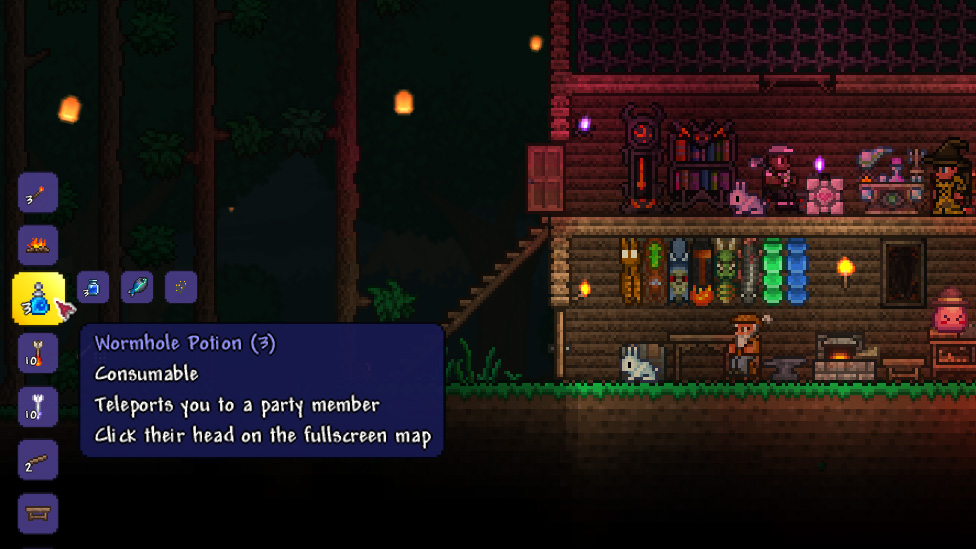 Crafting Wormhole Potion