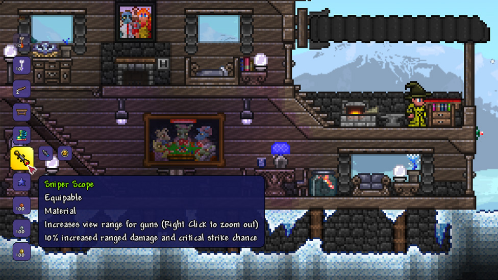 How to get sniper scope in Terraria Scalacube