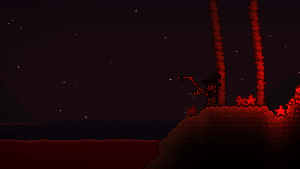 Fishing during Blood Moon