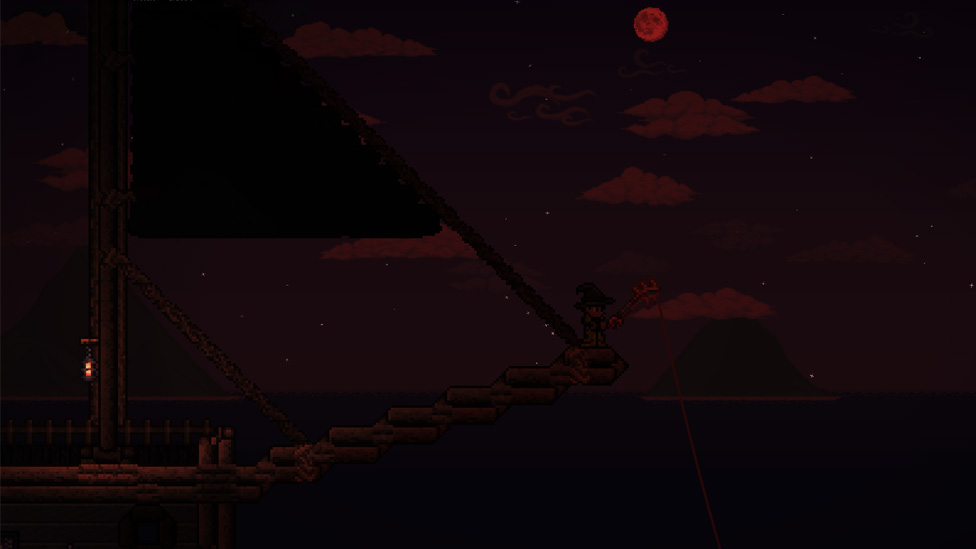 Fishing during Blood Moon Event