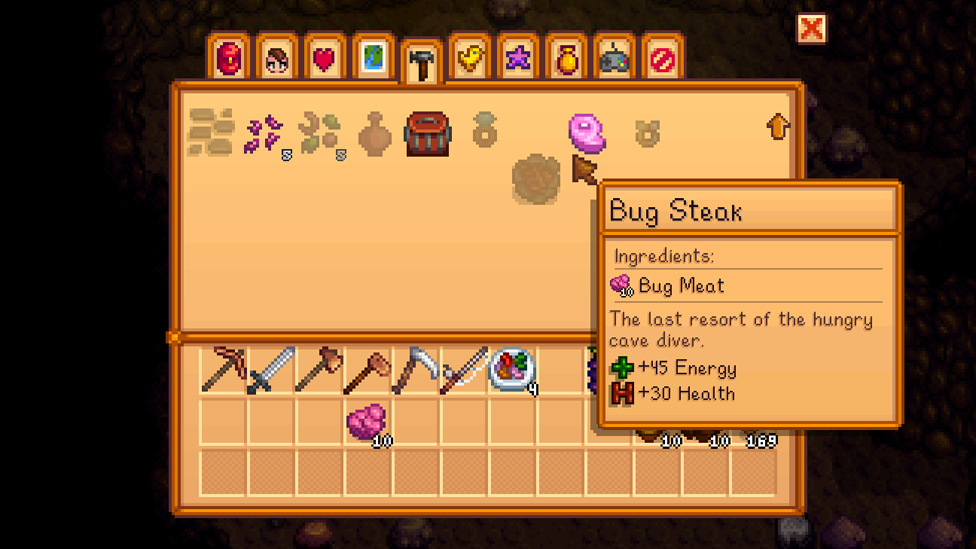 Crafting Bug Steak