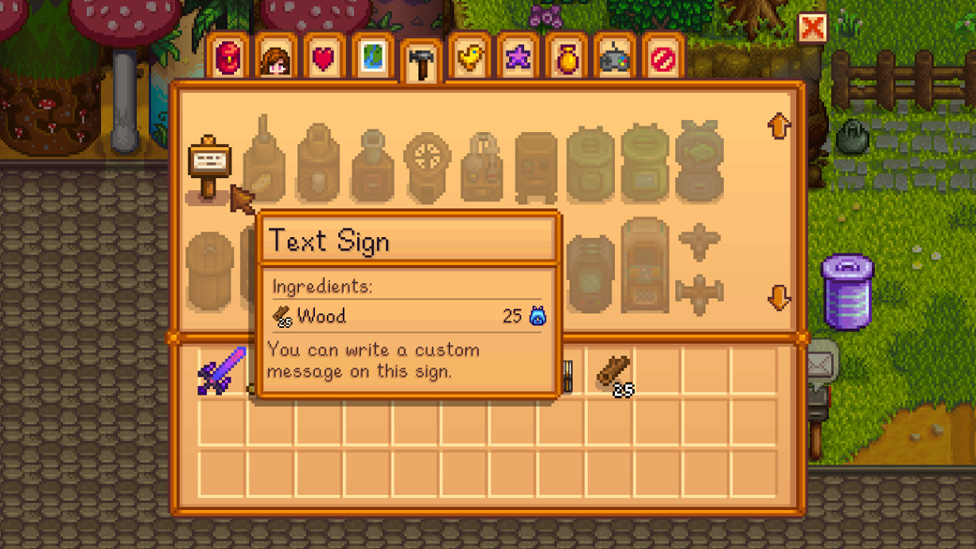 Crafting a Text Sign