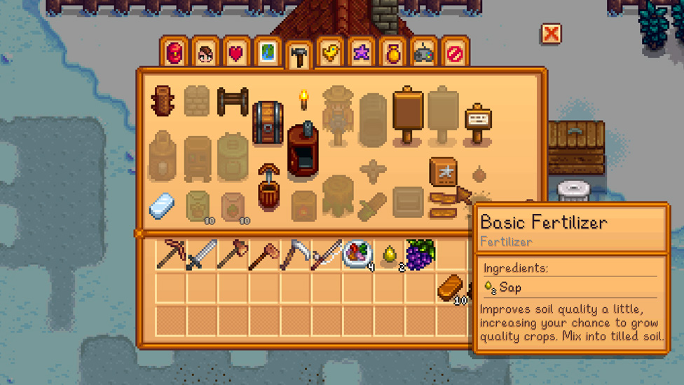 Crafting Basic Fertilizer