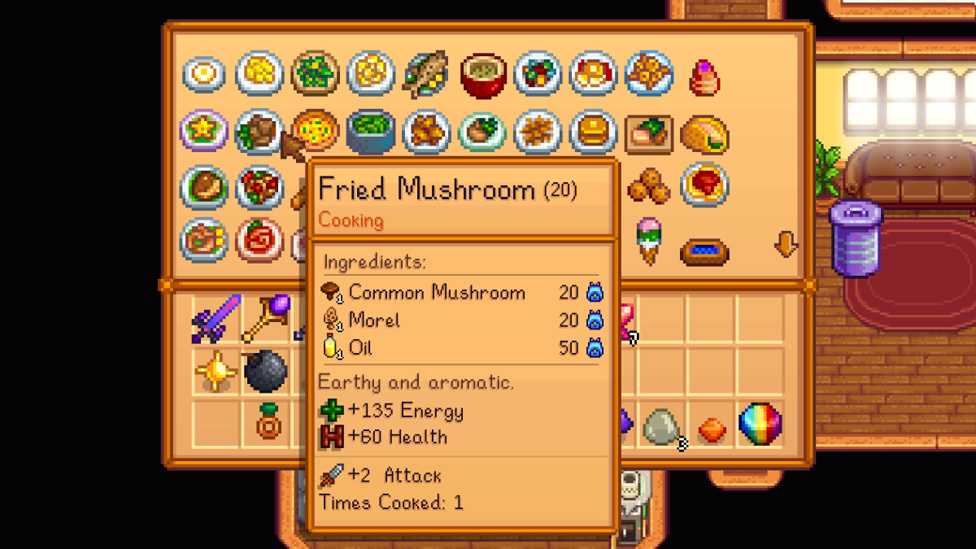 Cooking Fried Mushroom