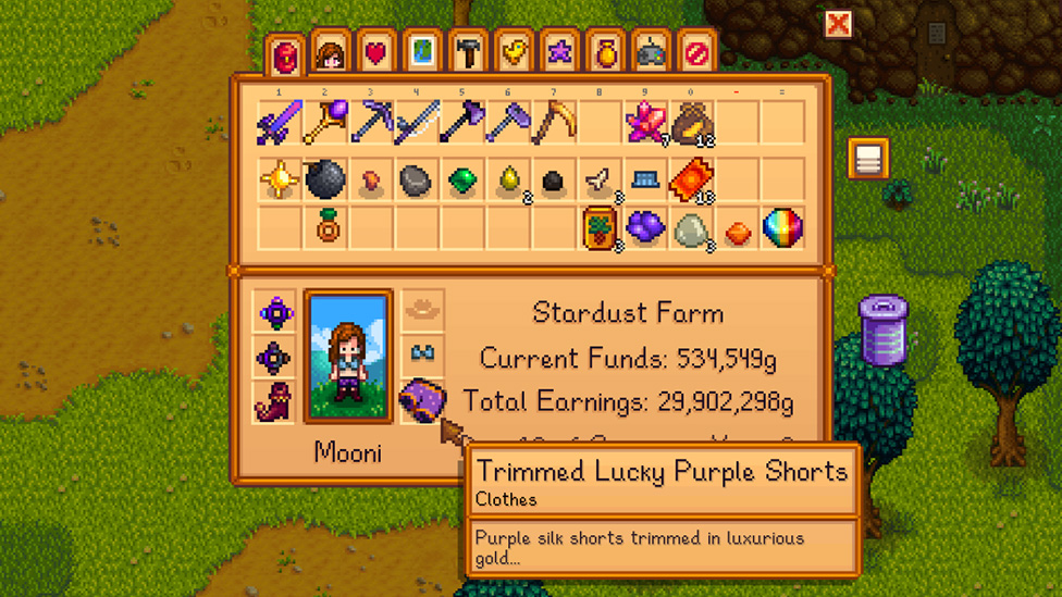 Trimmed Lucky Purple Shorts