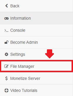 File Manager page