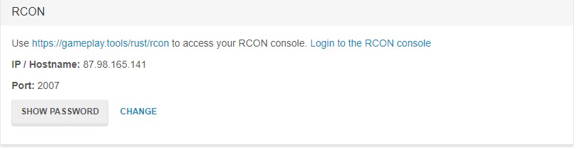RCON details