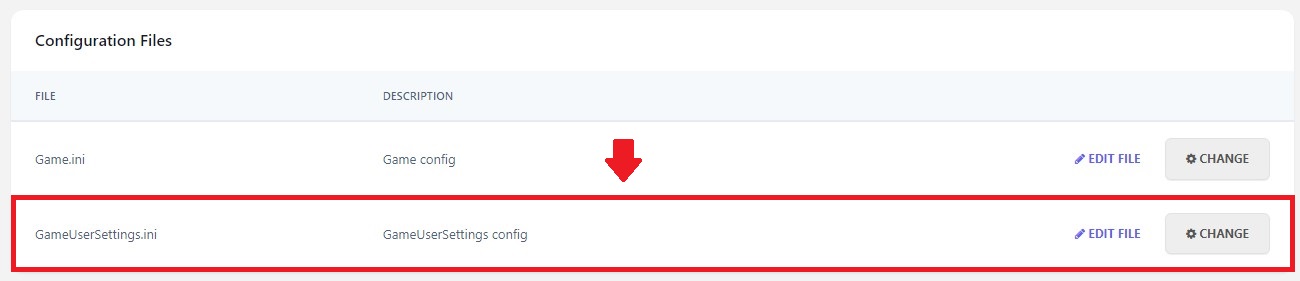 Enter GameUserSettings.ini