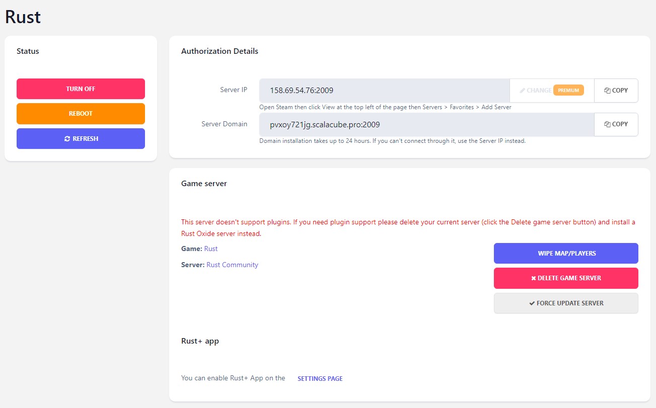 View Main Server hub