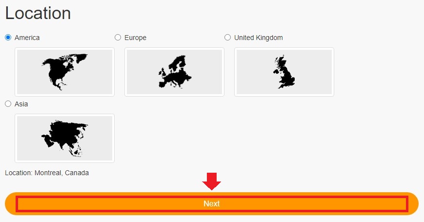 Select closest location