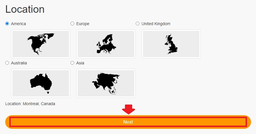 Select closest location