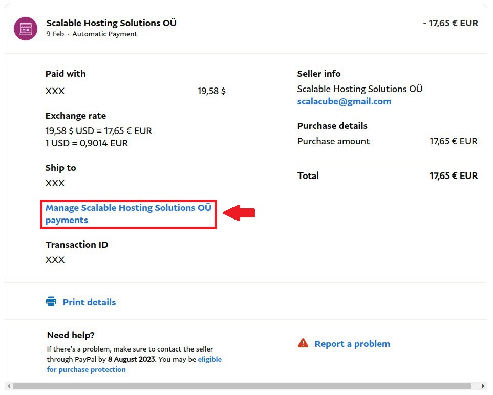 View the Transaction