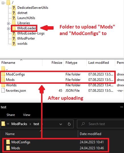 Copy folder contents to server