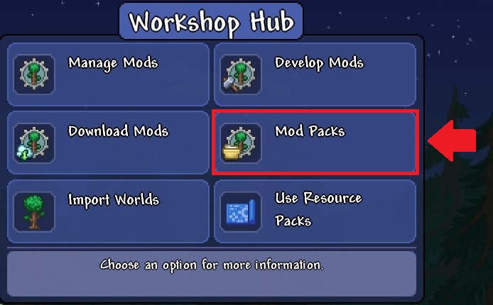 Go to Modpacks
