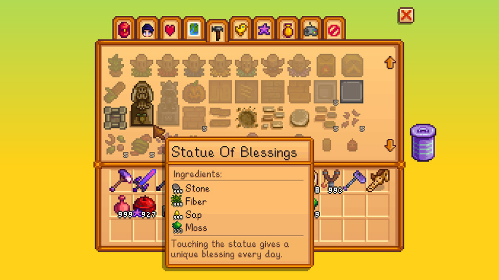 Crafting the Statue of Blessings
