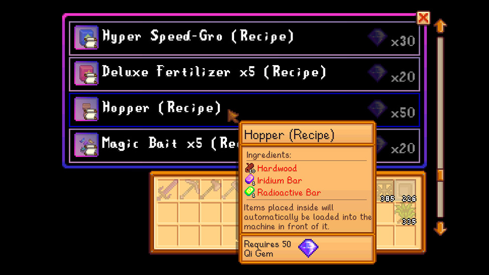Hopper Recipe