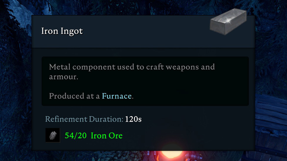 Crafting Iron Ingots