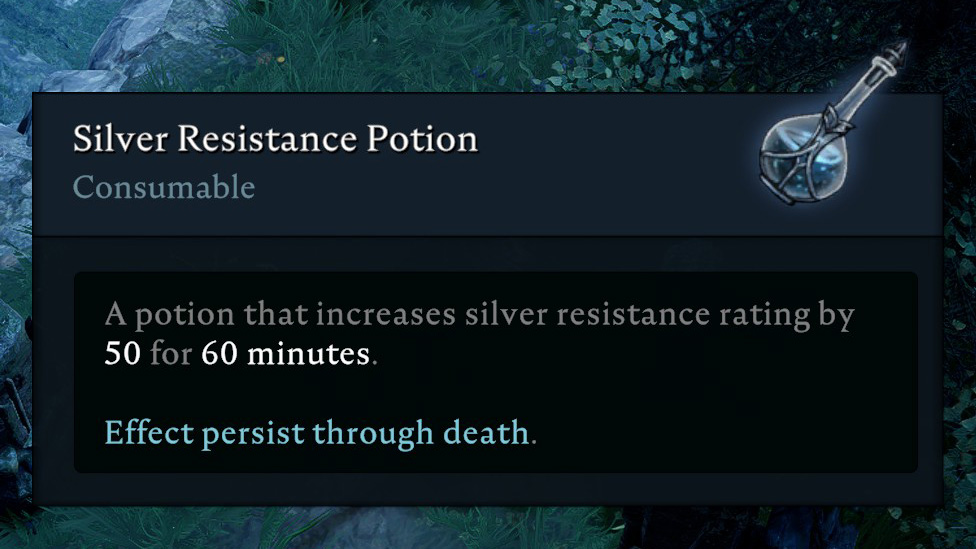 Silver Resistance Potion