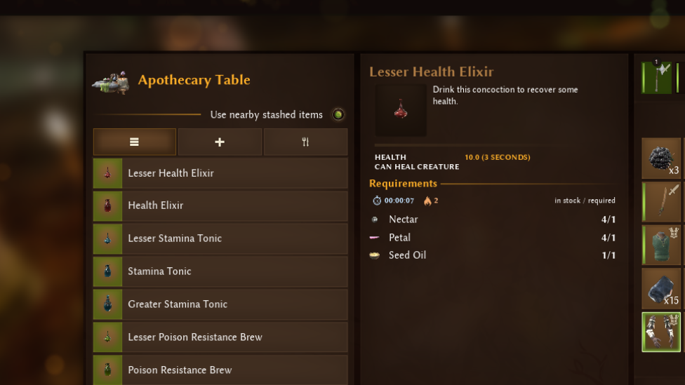  Crafting Health Elixir