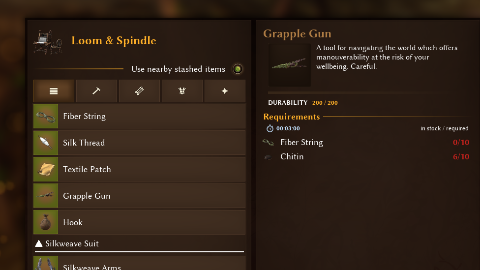  Building Grapple Gun Using Loom and Spindle