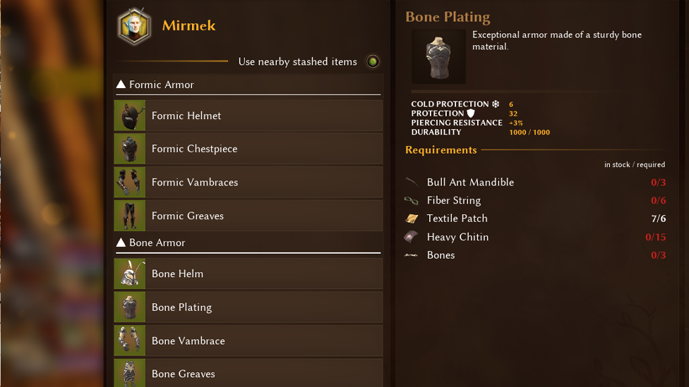  Materials Needed For Mirmek to Make Armor