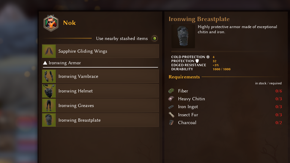  Available Armor and Wings After Defeating Black Hornet