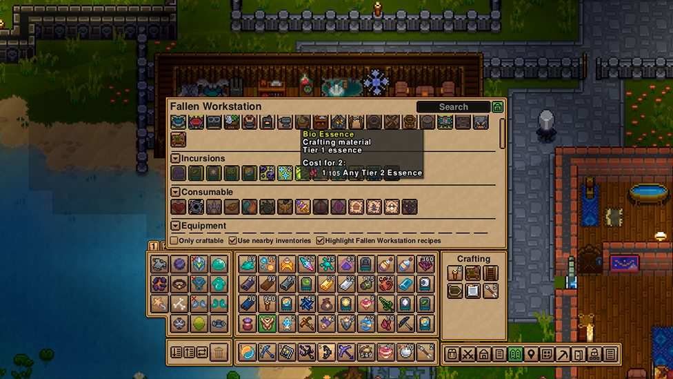  Use Fallen Workstation to Craft Crucial Essences Too