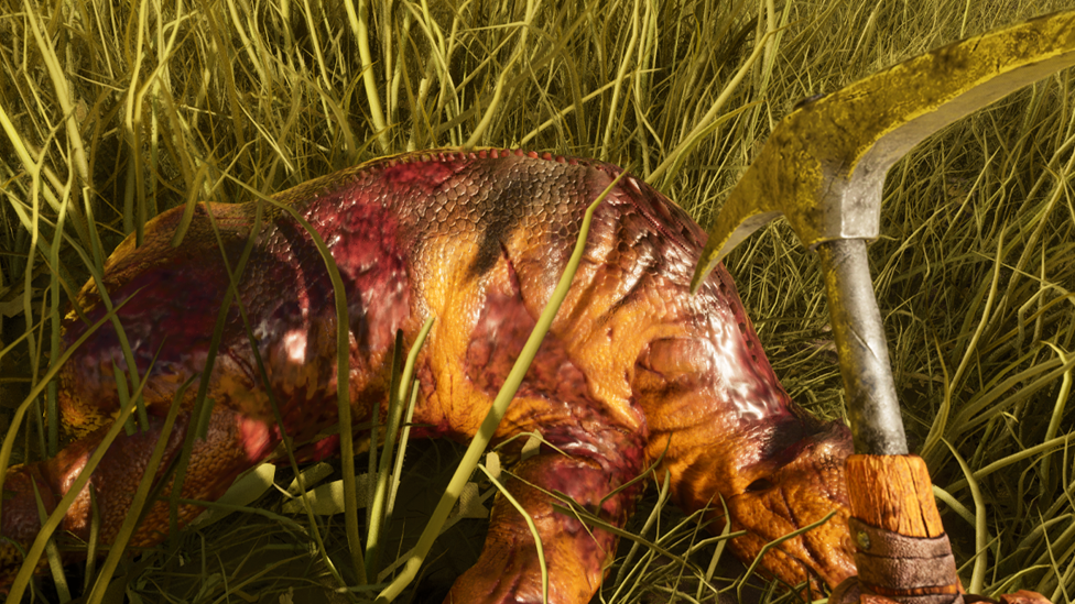  Use Pickaxe to Extract Raw Meat