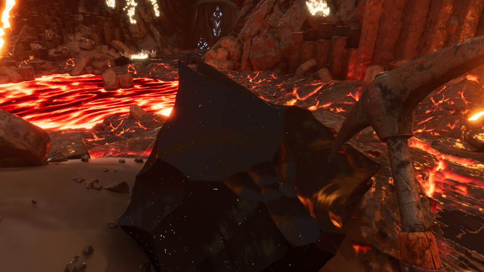  Obsidian inside of the Volcano