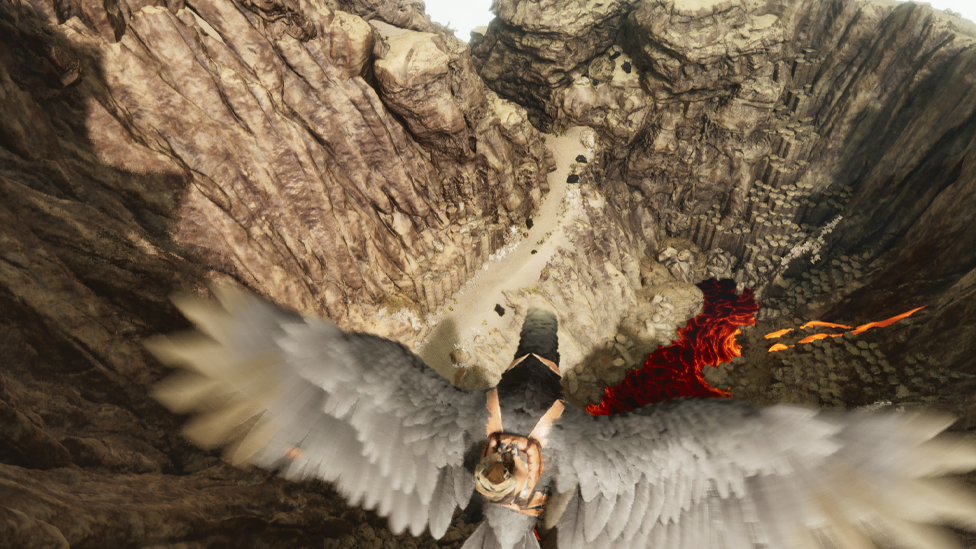  Flying Above Volcano for a Resource Run