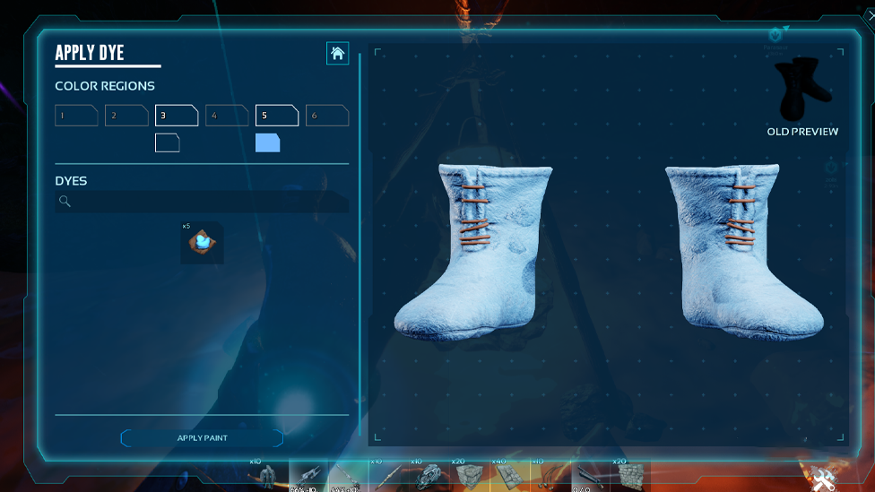  Dyeing Boots in Blue