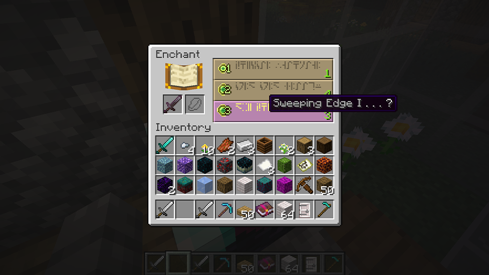 Enchancing Netherite Sword