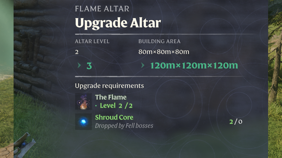  Shroud Cores are Important in Upgrading Flame Altar