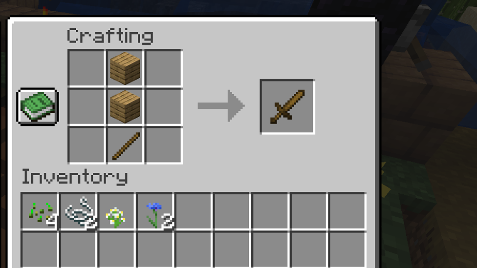 Crafting Wooden Sword