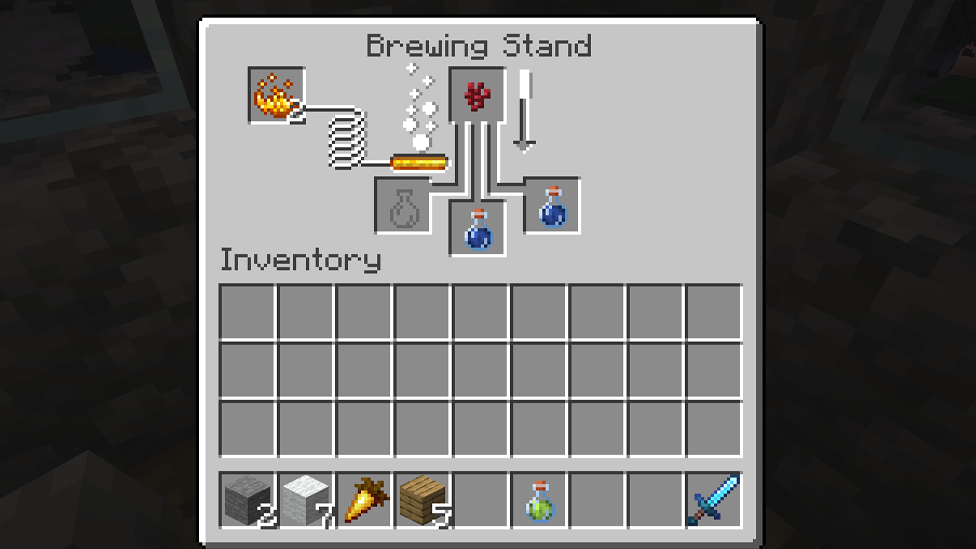  Potion Crafting in Brewing Stand
