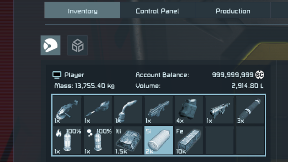  Opening the Inventory