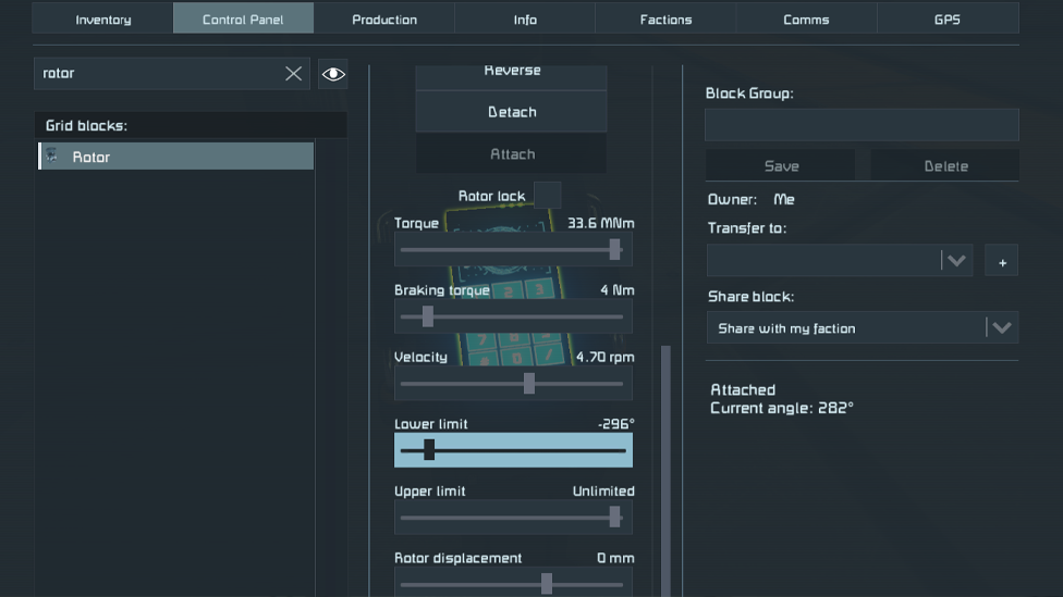  Terminal Interface to Rotor Settings