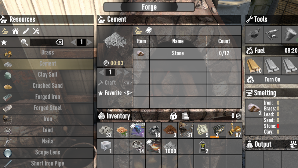  Crafting Cement at the Forge
