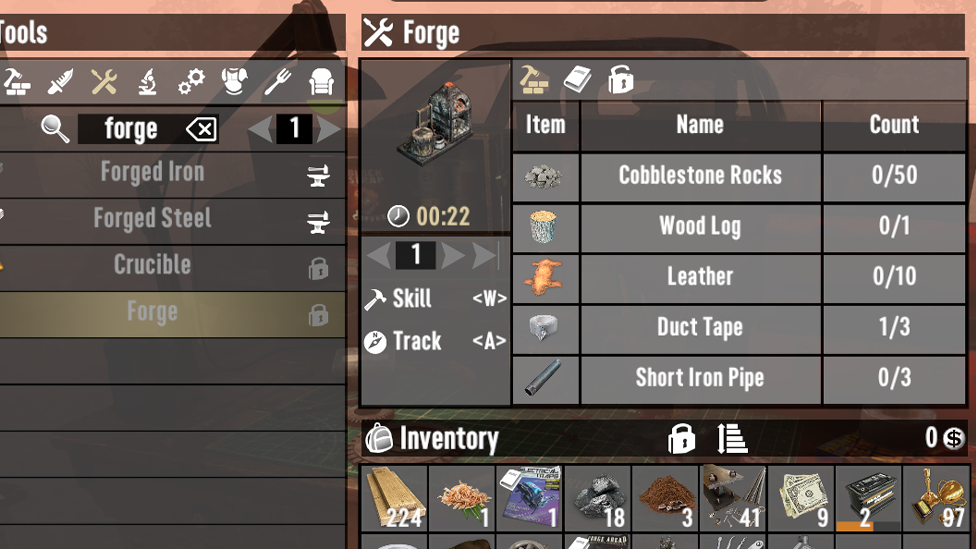  Logs are Essential for Crafting the Forge