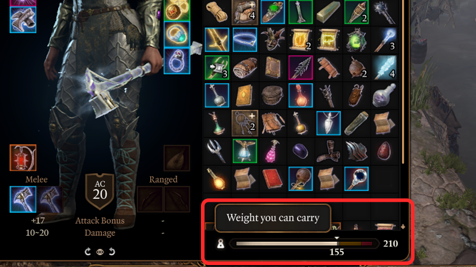  Encumberment Bar in BG3