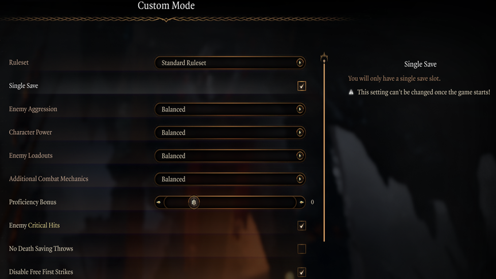  Save Mechanism Customization