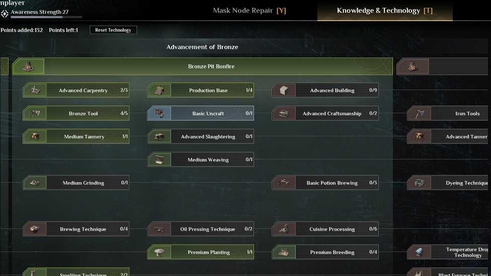  Tech Points and Tech Tree