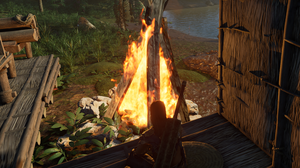  Resting Near Bonfire