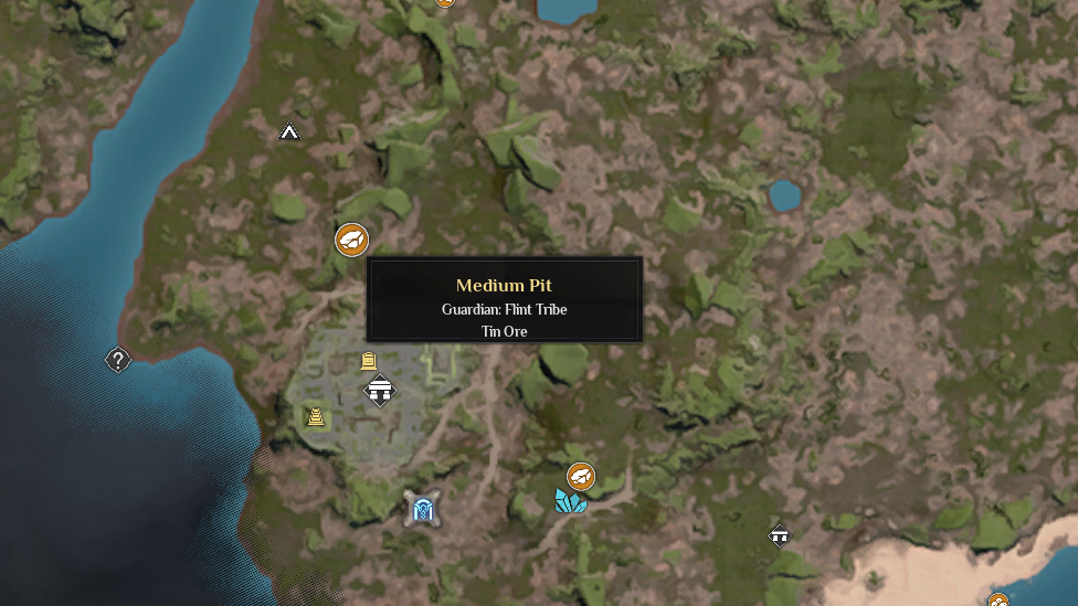 Map Showing Tin Locations